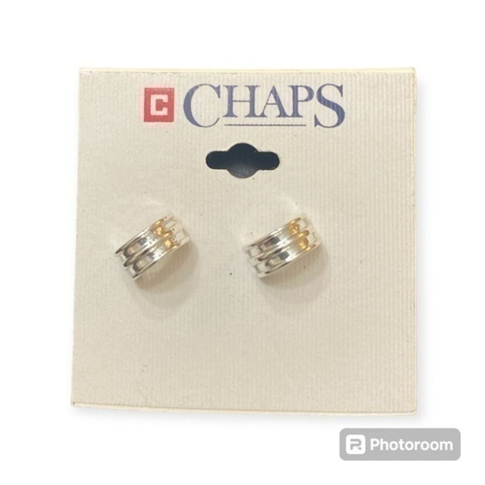 Vintage CHAPS Yellow White Earrings